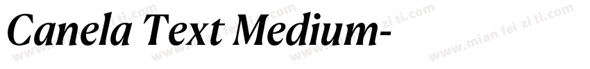 Canela Text Medium字体转换